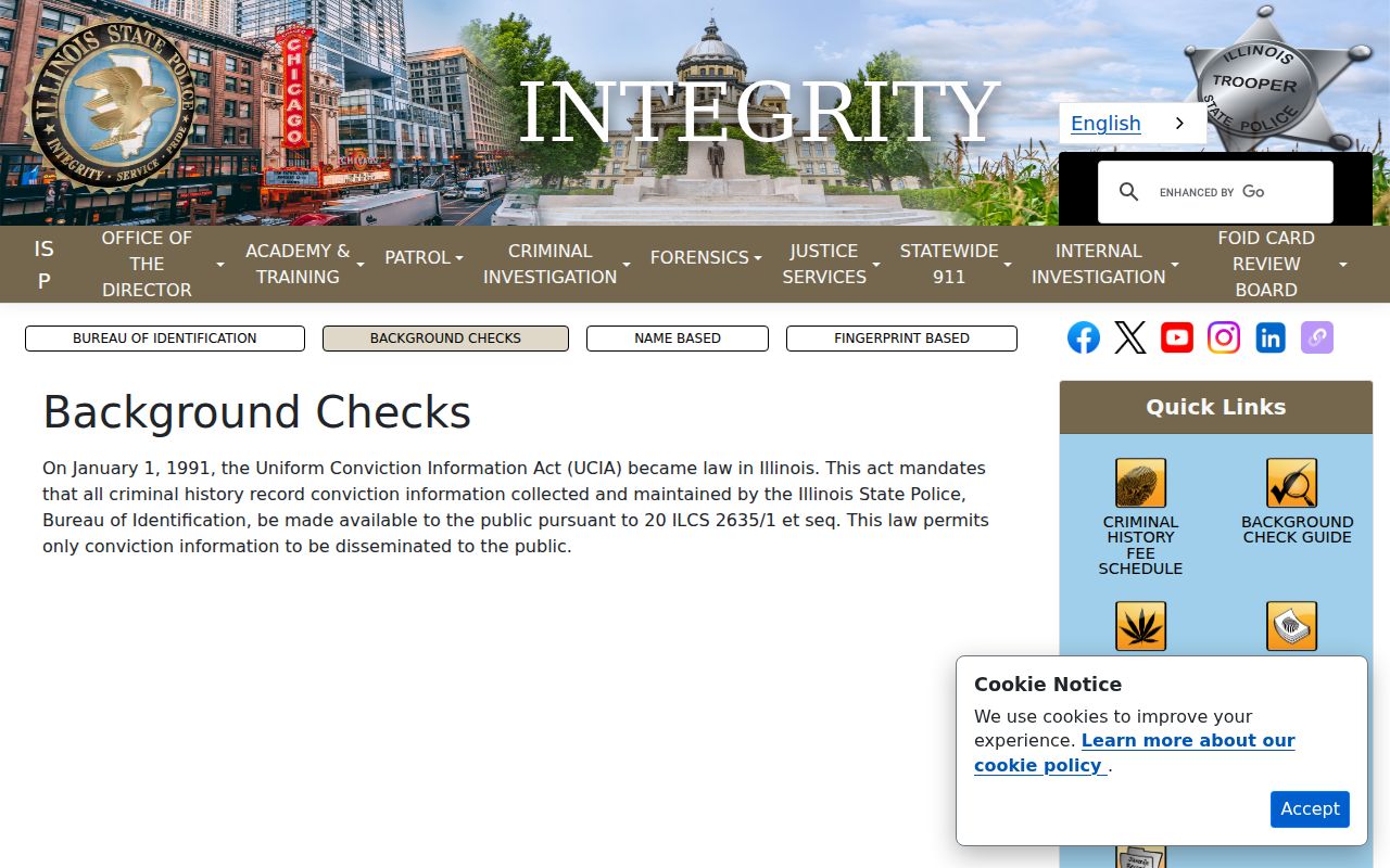 Massac County arrest history ISP background checks