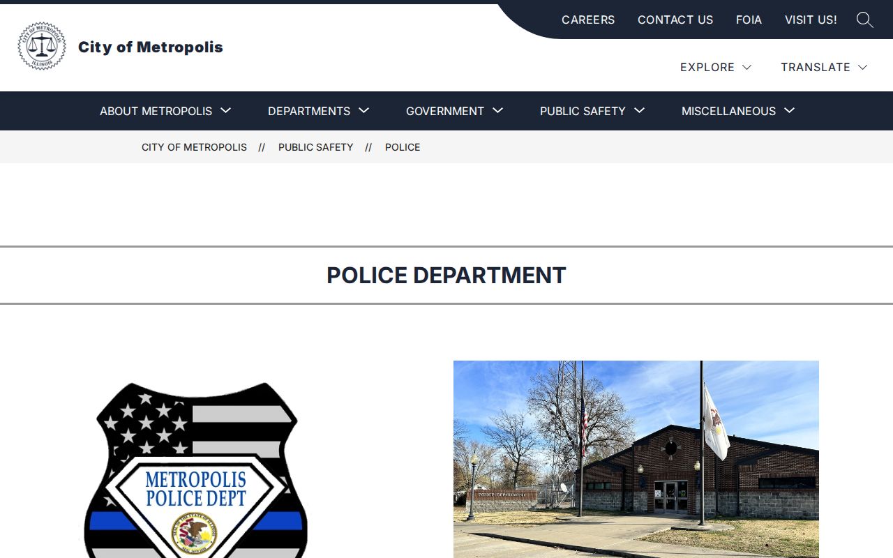 Metropolis Police Department official webpage
