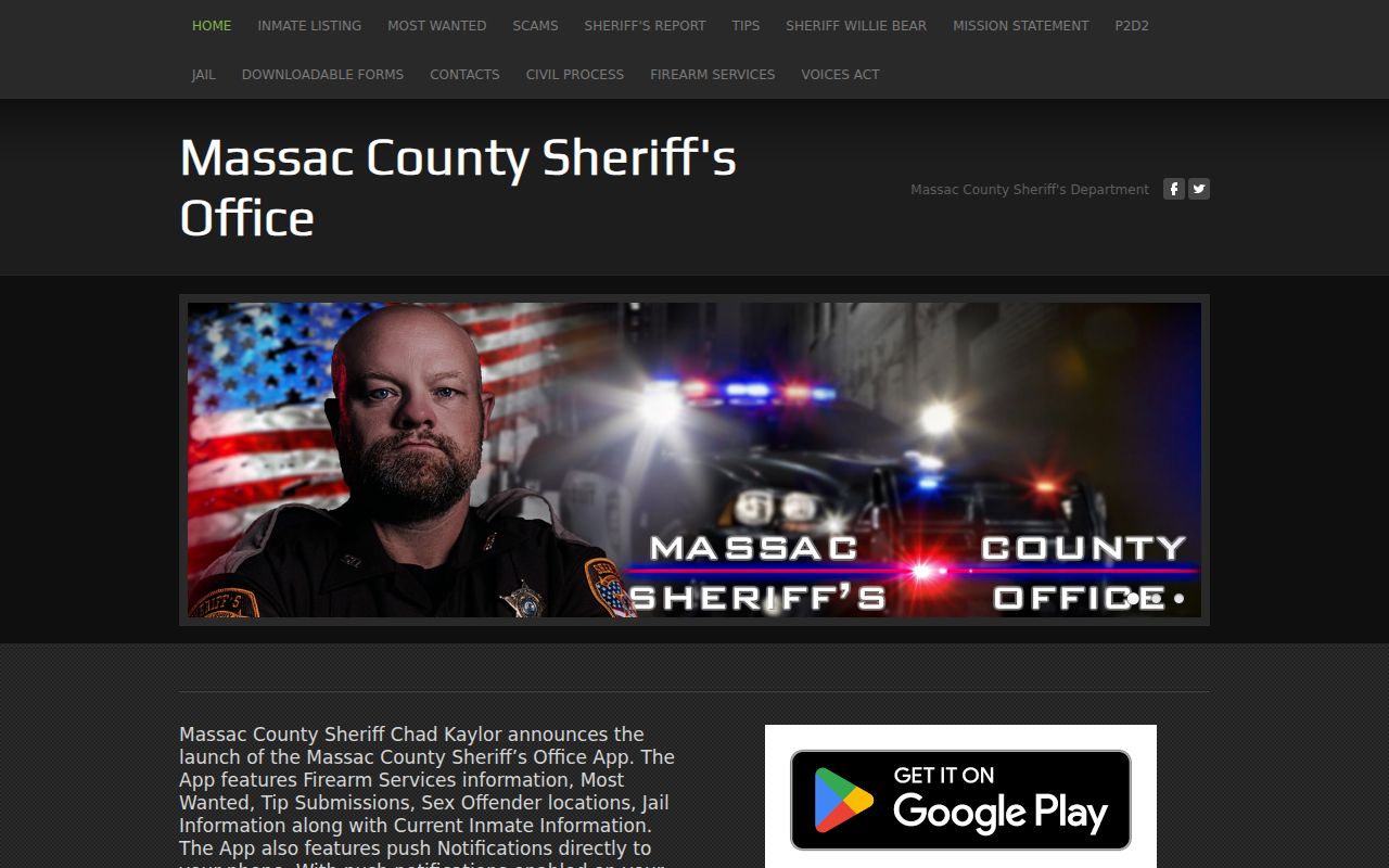 Massac County Sheriff's Department homepage